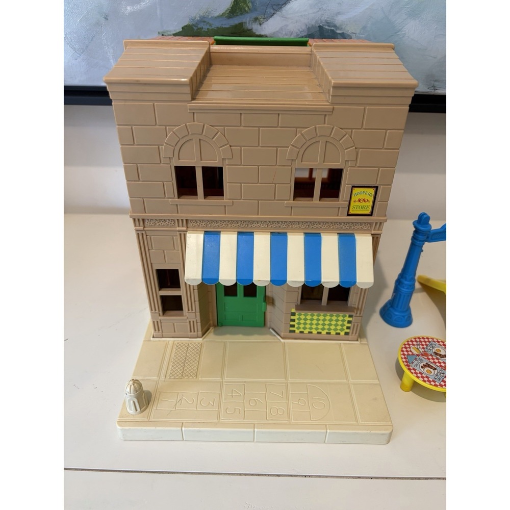 Vtg 1984 Playskool 123 Sesame Street Mr Hooper's Store Play House w/Original Pcs - Picture 4 of 7